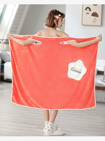 Serviette de bain portable Superfine fibres serviettes doux et absorbant Chic serviette pour automne hôtel maison salle de bain cadeaux femmes peignoir ► Photo 1/6