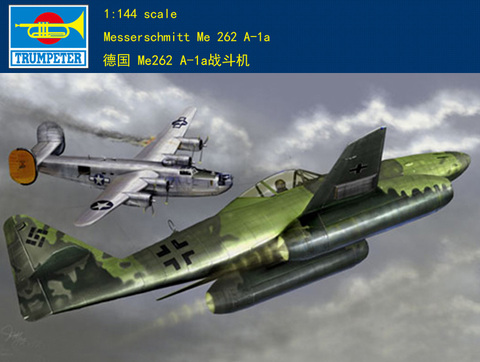 Trumpeter – Kit de modèle d'avion 01319 Messerschmitt Me262 A-1a, échelle 1/144 ► Photo 1/1