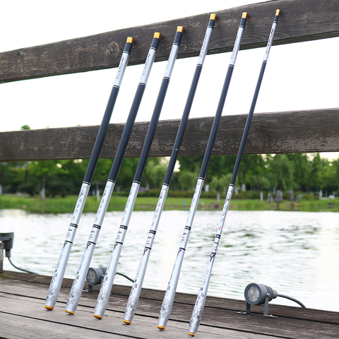 Canne de pêche Spinning télescopique en Fiber de carbone ultra-légère, matériel de voyage, 7.2M -2.7M, 28H, nouveauté ► Photo 1/6