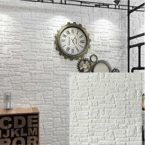 Papier peint auto-adhésif 3D étanche imitation brique, décoration d'interieur ► Photo 1/6
