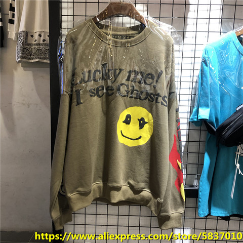 CPFM XYZ enfant voir fantômes sweat à capuche nouveaux hommes femmes chanceux moi je vois fantômes sweats à capuche Kanye West Tour série sweats gratuits de haute qualité ► Photo 1/6