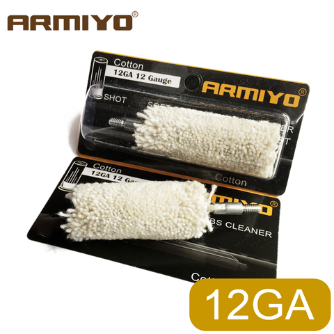 Armiyo – coton tiges de nettoyage, 12 ga, 18.5mm, canon, filetage de vis, taille 8-32, accessoires de chasse ► Photo 1/6