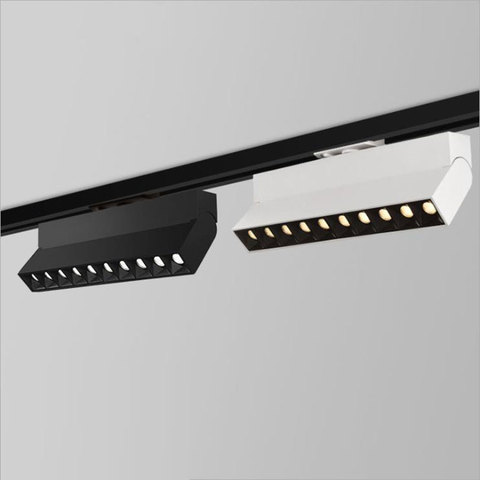 Éclairage intérieur à la maison AC85-265V 6W 12W 20W LED projecteur de lumière sur Rail Dimmable 110V 220V lampes de Rail pour les magasins de chaussures de vêtements ► Photo 1/6