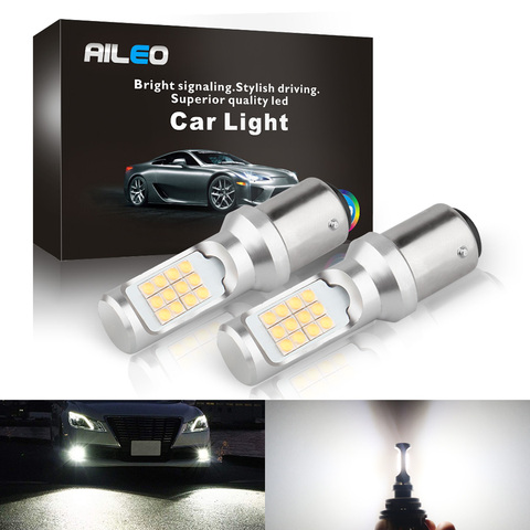 AILEO pas d'erreur blanc Canbus P21W LED BA15S ampoule pour Skoda superbe Octavia 2 MK2 MK3 FL 1Z A5 A7 LED feux de recul DRL ► Photo 1/6