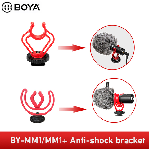 BOYA chaussure Anti-choc support de choc pour BY-MM1 MM1 + fusil de chasse Microphone sur appareil photo reflex numérique support de Micro ► Photo 1/6