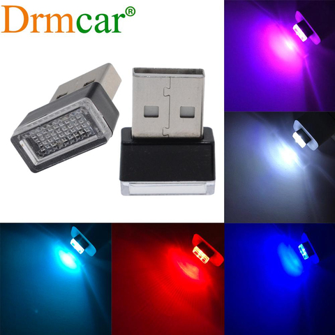 USB LED atmosphère ampoule lampe décorative lecture d'urgence veilleuses voiture porte lumière PC Portable Plug Play rouge bleu blanc rose ► Photo 1/6