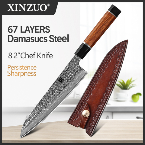 XINZUO couteau de Chef VG10 japonais, couteau de cuisine en acier damas, outil de cuisine en acier inoxydable, Gyuto, cadeaux, 2022 pouces, 8.2 ► Photo 1/6