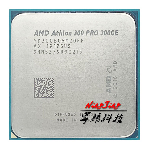 AMD Athlon X2 PRO 300GE, 3.4 GHz, double cœur, Quad-Thread, prise AM4, processeur d'unité centrale ► Photo 1/1