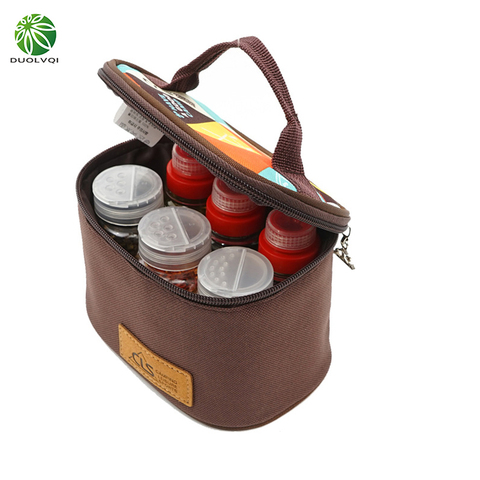 Duolvqi Sauce aux épices condiments bouteilles poivre assaisonnement Pot pour barbecue Camping en plein air sel et poivre Pot herbe épices outils Portable ► Photo 1/6