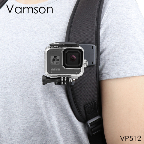 Vamson pour GoPro 8 accessoires sac à dos pince de fixation pour Go Pro Hero 8 7 6 5 4 pour Yi 4K pour SJCAM pour caméra d'action EKEN ► Photo 1/6