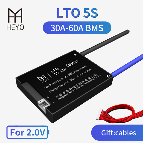 Système de gestion de batterie au lithium, carte LTO bms pcm, 5s, 10v, 20a, 40a, 60a, pour magasin d'énergie solaire, 18650 ► Photo 1/3