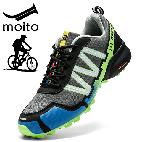 Vtt cyclisme chaussures zapatillas ciclismo hommes moto chaussures Oxford tissu imperméable vélo chaussures en plein air randonnée baskets hiver ► Photo 1/6