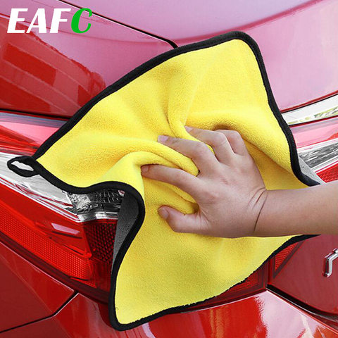 30*30CM voiture microfibre serviette de lavage épaisse voiture chiffon de nettoyage détaillant lavage séchage serviette séchage tissu ourlet soins de voiture ► Photo 1/6