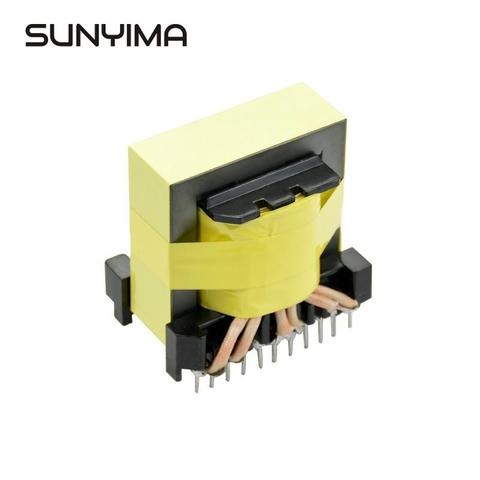 SUNYIMA personnaliser Type Vertical Horizontal Type EE55B primaire pur cuivre onduleur haute fréquence transformateur 12V-220V 1000W ► Photo 1/6