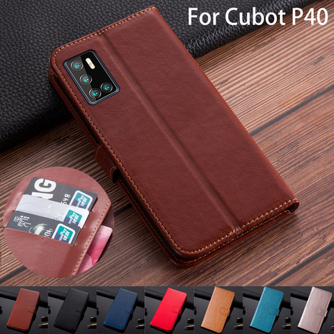 Étui à rabat en cuir de luxe pour Cubot P40 Coque portefeuille support porte-carte étui pour cubot p40 p 40 6.2 pouces housse de téléphone ► Photo 1/6