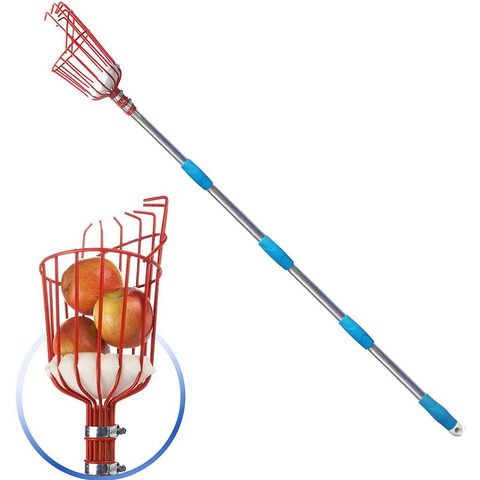 Cueilleur de fruits réglable de 260cm, panier profond pratique pour la cueillette des fruits, des pommes et de la pêche, outils de jardin ► Photo 1/6