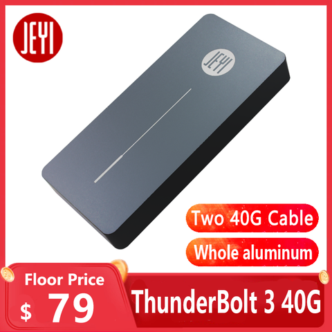 JEYI – boîtier mobile thunderbolt 3 m. 2 nvme, boîtier en aluminium TYPE C3.1 M.2 USB3.1 M.2 PCIE U.2 SSD TYPE-C ► Photo 1/6
