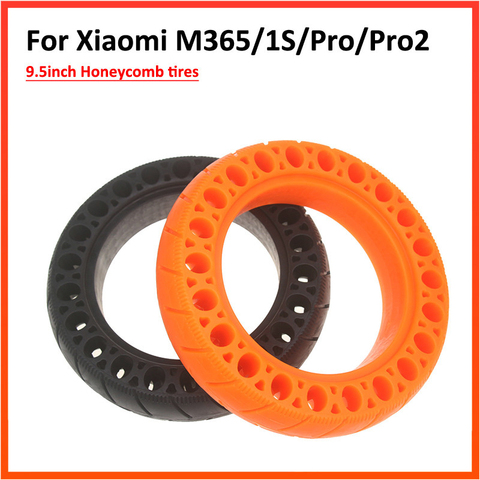 9.5 pouces solide pneus nid d'abeille amortisseur amortisseur pneu pour Xiaomi M365 1S Pro 2 Scooter électrique Durable en caoutchouc solide pneu ► Photo 1/6