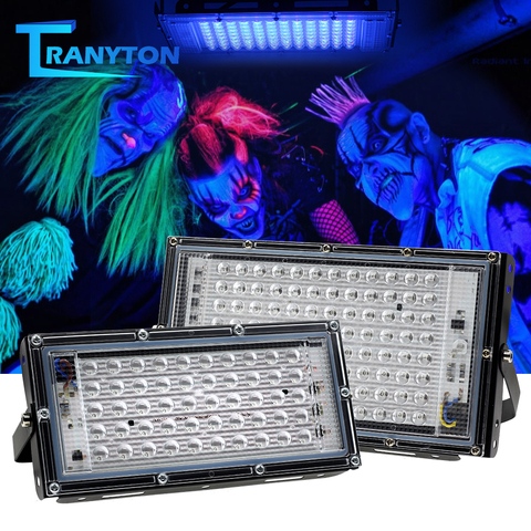 Projecteur Led UV étanche, Ultravilet, puces 2835, 50Led, 96Led, 50W, 100 nm, avec interrupteur ► Photo 1/6