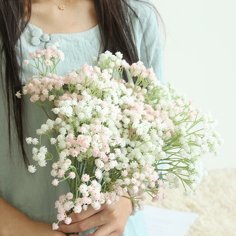 Fausses fleurs Gypsophila artificielles multicolore bon marché | 1 pièce, Arrangement de Bouquet, décoration de maison pour mariage, Au ► Photo 1/6