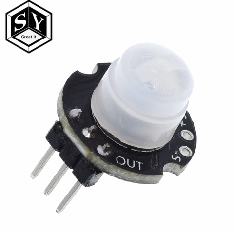 MINI Module de détecteur de mouvement pyroélectrique infrarouge, kit PIR, support de commutateur sensoriel pour arduino, bricolage avec lentille, MH-SR602 ► Photo 1/6