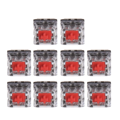 10 pièces commutateur de clavier mécanique à 3 broches rouge pour Kit de testeur de clavier Cherry MX ► Photo 1/6