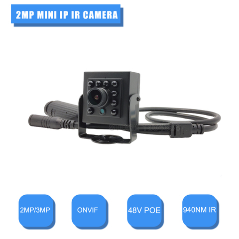 Mini caméra de Surveillance IP POE 48V 2MP/3MP, dispositif de sécurité réseau, avec Vision nocturne, protocole ONVIF P2P ► Photo 1/6