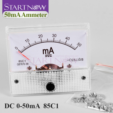 Ampèremètre analogique 85C1 DC 0-50mA, pointeur, tension actuelle, jauge, panneau milliamètre pour alimentation à Tube Laser CO2 ► Photo 1/6