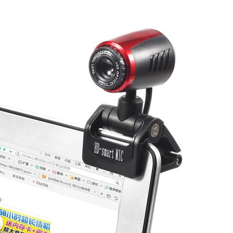 Caméra Web USB pour ordinateur Webcam HD avec Microphone intégré pour Windows 10 8 7 XP écran large travail vidéo accessoires pour la maison ► Photo 1/6