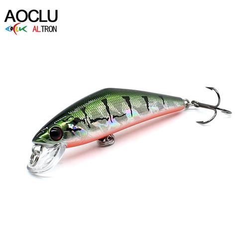 AOCLU jerkbait wobblers Super qualité 6 couleurs 58.8mm appât dur méné manivelle leurres de pêche coulant crochets VMC livraison gratuite ► Photo 1/6