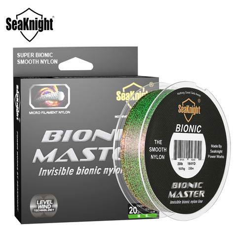 SeaKnight marque BIONIC MASTER série 150M ligne de pêche en Nylon tacheté ligne Monofilament 2022 nouvelle conception bionique Camouflage moucheté ► Photo 1/6