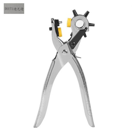 1Pc qualité ménage ceinture trou perforateur cuir perforateurs outils trous poinçon Machine 3-en-1 main pince outil avec 5 trous tailles ► Photo 1/6