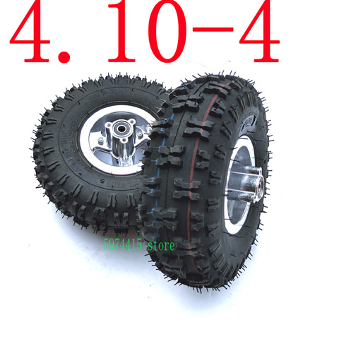 Roue 4.10 – 4 avec chambre à air et jante de moyeu de 4 pouces, pour Mini-Quad 49cc, Dirt Bike, Scooter, Atv, Buggy, bonne qualité ► Photo 1/6