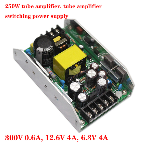 250W tube amplificateur de puissance tube amplificateur alimentation à découpage 300V0.6A 12.6V4A 6.3V4A retard circuit ouvert ► Photo 1/1