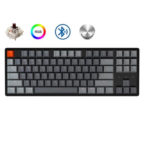 Keychron K8 C sans fil Bluetooth clavier mécanique Gateron commutateur rvb rétro-éclairage cadre en aluminium pour Mac ► Photo 1/5