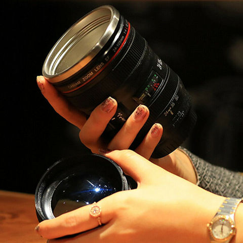 Tasse à revêtement de caméra 400ml en acier inoxydable, tasse à café, de thé, tasse à revêtement, cadeau, tasse isotherme ► Photo 1/6