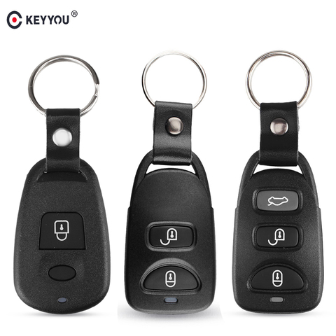 KEYYOU-couverture de remplacement de boutons, porte-clés coquille Fob, pour voiture Hyundai Kia, Elantra, Tucson, Santa FE, Carens, 2 + 1 2 3 + 1 ► Photo 1/6
