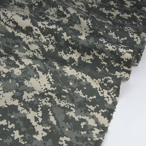 Vêtements de Camouflage ACU de 1.48M de large, tissu US de l'armée, en sergé gris, Beige blanc, mosaïque numérique, en coton et Polyester ► Photo 1/6