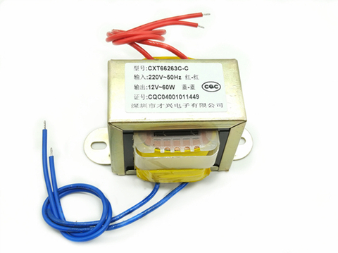 Transformateur d'alimentation 60W EI66-60W DB-60VA V 220v à 6V/9V/12V/15V/18V/24V, simple tension (sortie 2 lignes) AC, 380 ► Photo 1/1