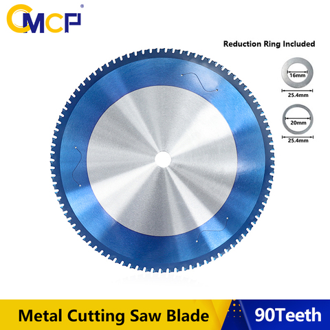 CMCP 90T lame de coupe en métal 355x2.6x25.4mm lame de scie circulaire Nano bleu enduit carbure lame de scie pour fer acier disque de coupe ► Photo 1/6