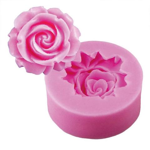 Moule 3D en Silicone en forme de fleurs en roses, pour fabriquer du savon à Fondant et chocolat à la main, pour décoration de gâteaux, R9I8 ► Photo 1/6