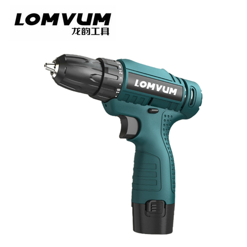 LOMVUM – perceuse dynamométrique sans fil 12V, batterie Lithium Rechargeable réglable à deux vitesses, perceuse électrique manuelle, mini tournevis électrique ► Photo 1/5