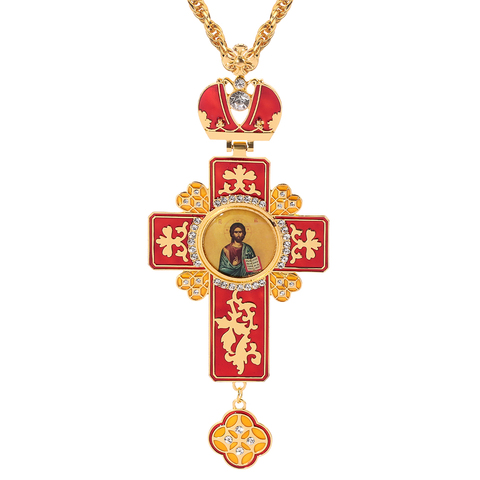 Collier de croix pectorale, pendentif de haute qualité avec collier plaqué, bijoux de croix grecque, gothique ► Photo 1/6