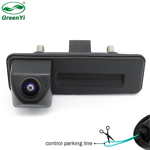 720P 170 degrés Fisheye lentille voiture vue arrière coffre poignée caméra de recul arrière pour Skoda Fabia Octavia Yeti Roomster Audi A1 A3 ► Photo 1/6