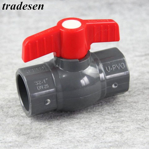 1pc I.D20-50mm PVC robinet à tournant sphérique UPVC interrupteur coupleur adaptateur connecteur d'eau pour jardin système d'irrigation Aquarium Aquarium Aquarium bricolage ► Photo 1/3