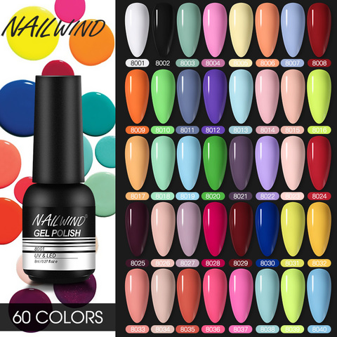 NAILWIND Vernis À Ongles 8ml Hybride Vernis Manucure Art Semi Permanent UV du Besoin LED Nail Art Base Couche De Finition Gel Vernis À Ongles ► Photo 1/6