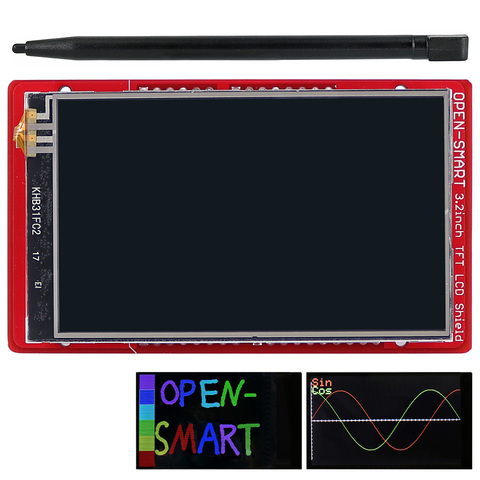 3.2 pouce TFT LCD module D'affichage Tactile Écran Bouclier à bord capteur de température + Stylo pour Arduino UNO R3/Mega 2560 R3/Leonardo ► Photo 1/6