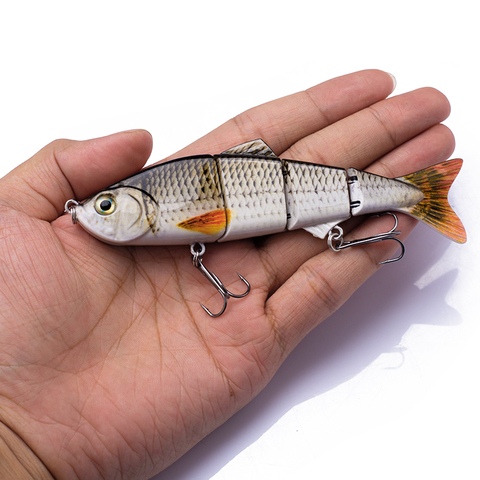 Ensemble de leurres de pêche durs et articulés, appât artificiel Wobbler à 4 segments, Crankbait, 125mm/17g, combinaison gratuite ► Photo 1/6