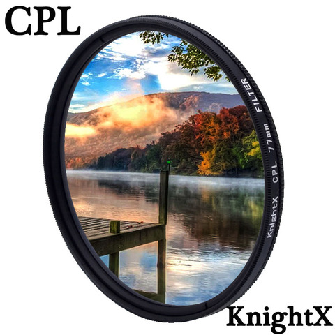 KnightX CPL cpl Polarisant Polarisant 49 52 55 58 62 67 72 77 filtre d'objectif pour Sony Canon Nikon d5300 600d d3200 d5100 d3300 ► Photo 1/5