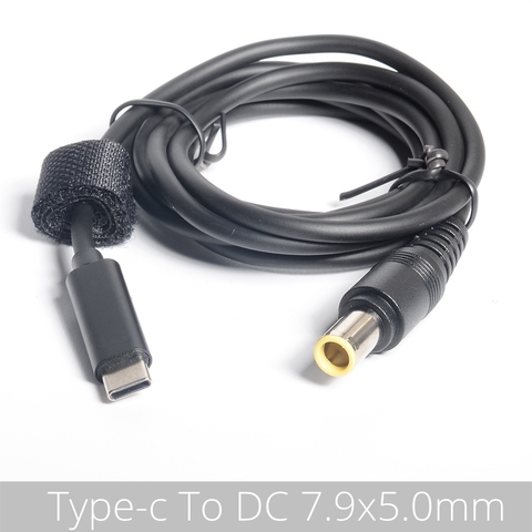 Type C USB C à 7.9*5.5mm convertisseur de prise alimentation cc adaptateur PD câble de charge pour Lenovo Thinkpad X60 T60 T61 X200 X201 X220 X230 ► Photo 1/6